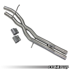 034 Motorsport Res-X Resonator Delete X-Pipe Audi B9 S4 3.0 TFSI