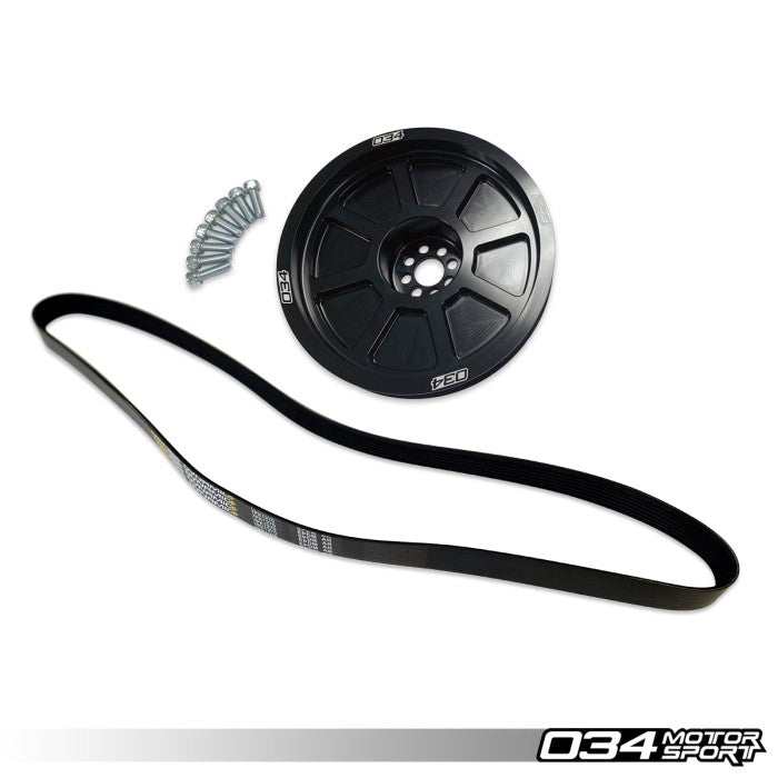 034Motorsport 179mm Supercharger Crank Pulley for Audi B8 3.0 TFSI