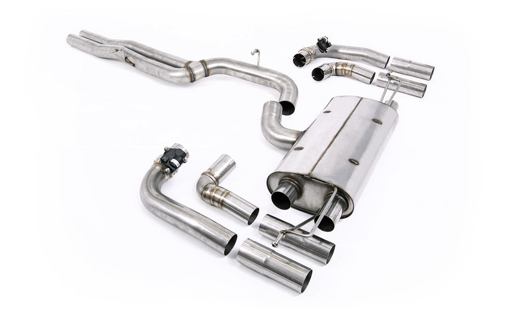 80mm Non Resonated (Louder) OPF/GPF Back Exhaust System For Audi RS3 8Y Saloon/Sedan