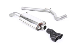 Audi A1 TFSI/VW Polo GTI 1.4 ACT/DSG - Non-Resonated (Louder) Cat-Back Exhaust System with Cerakote Black Trims