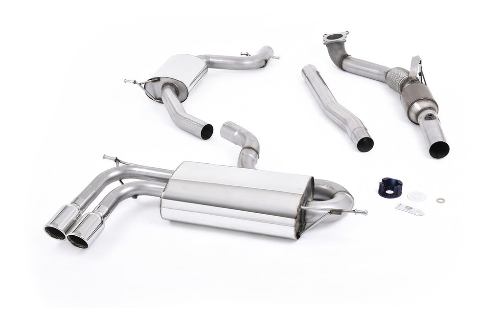 Audi A3 1.8 TSI - Turbo-Back Exhaust System with Hi-Flow Sports Catalyst and Polished Trims