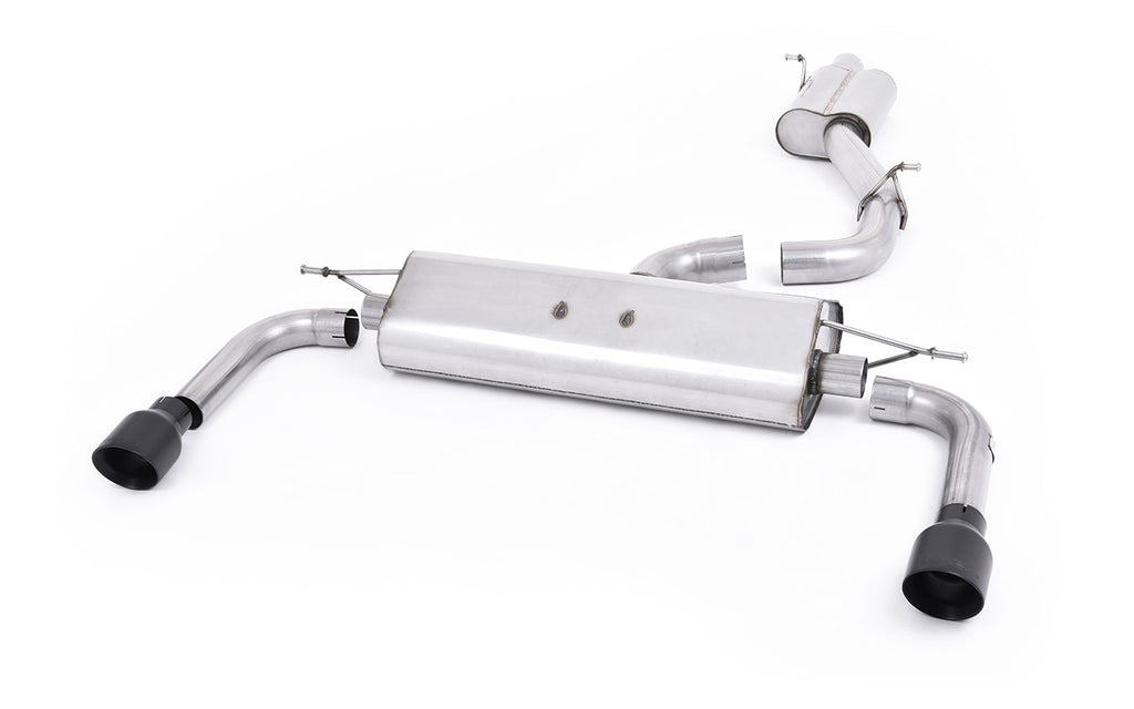 Audi A3 2.0 TFSI 8V (US only) - Resonated (Quieter) Cat-Back Exhaust System with Cerakote Black Trims