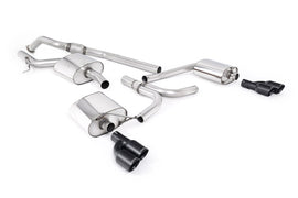 Audi A4 2.0 B8 (Tiptronic)/Audi A5 (Multitronic) S line - Cat-Back Exhaust System with Cerakote Black Quad-outlet Trims