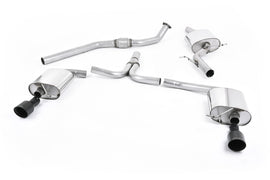 Audi A4 2.0 B8 (Tiptronic)/Audi A5 (Multitronic) S line - Cat-Back Exhaust System with  Dual-outlet Cerakote Black Trims