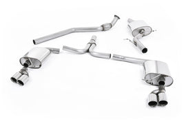Audi A4 2.0 B8 (Tiptronic)/Audi A5 (Multitronic) S line - Cat-Back Exhaust System with Quad-outlet GT80 Trims