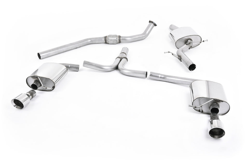 Audi A4 2.0 B8 (Tiptronic)/Audi A5 (Multitronic) S line - Cat-Back Exhaust with Dual-outlet Polished GT100 Trims