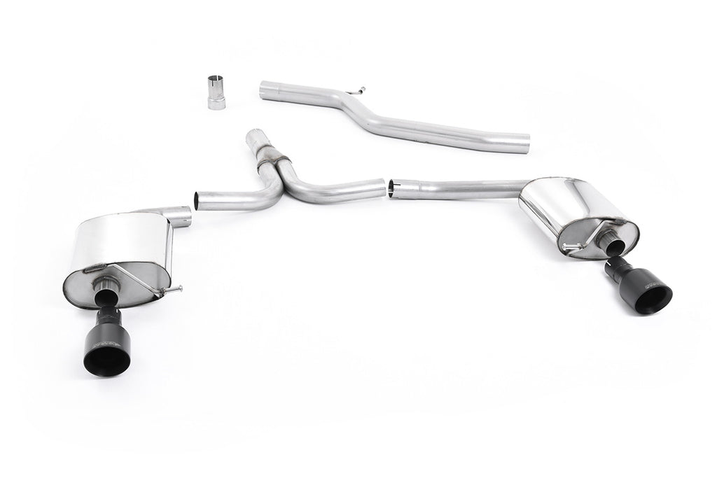 Audi A4 2.0 TDI B8/A5  S-line - Cat-Back Exhaust System with Cerakote Black Dual Outlet Trims