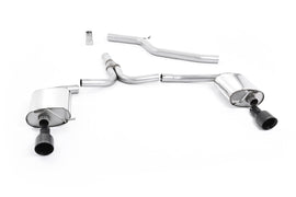 Audi A4 2.0 TDI B8/A5  S-line - Cat-Back Exhaust System with Cerakote Black Dual Outlet Trims