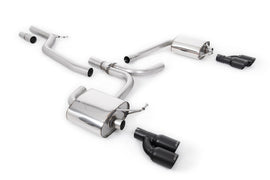 Audi A4 2.0 TDI B8/A5  S-line - Cat-Back Exhaust System with Cerakote Black Quad Outlet Trims