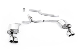 Audi A4 2.0 TDI B8/A5  S-line - Cat-Back Exhaust System with GT80 Quad Outlet Trims