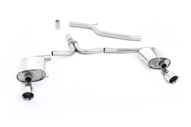 Audi A4 2.0 TDI B8/A5 S-line - Cat-Back Exhaust System with Polished Dual Outlet Trims