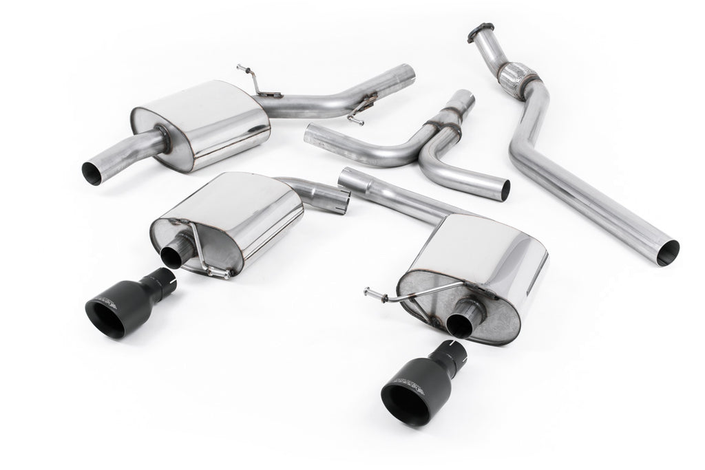 Audi A5 2.0 TFSI - Cat-Back Exhaust System with Cerakote Black Dual Outlet Trims