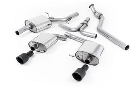 Audi A5 2.0 TFSI - Cat-Back Exhaust System with Cerakote Black Dual Outlet Trims