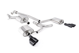 Audi A5 2.0 TFSI - Cat-Back Exhaust System with Cerakote Black Quad Outlet Trims