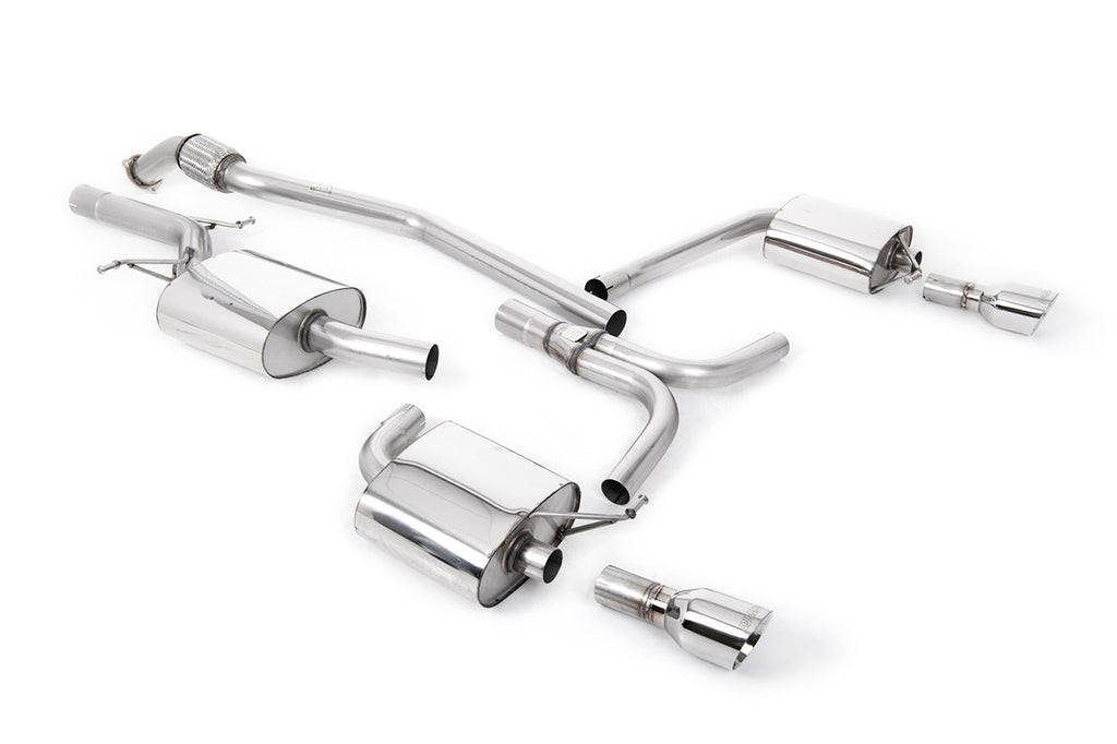 Audi A5 2.0 TFSI - Cat-Back Exhaust System with Dual Outlet Polished GT100 Trims
