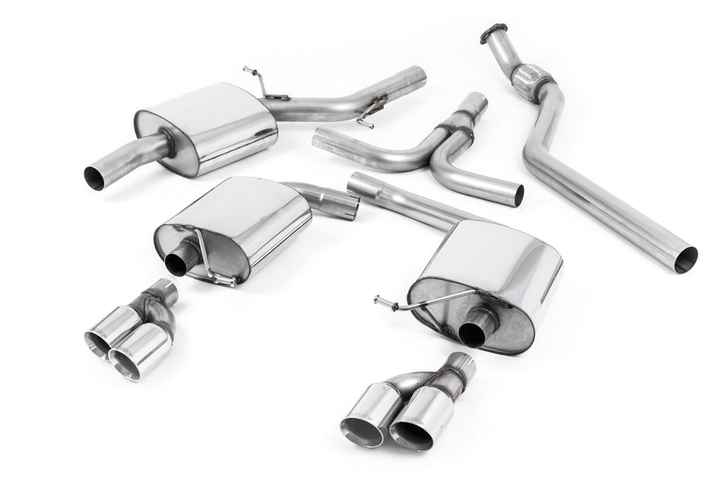 Audi A5 2.0 TFSI - Cat-Back Exhaust System with GT80 Quad Outlet Trims