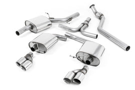 Audi A5 2.0 TFSI - Cat-Back Exhaust System with GT80 Quad Outlet Trims