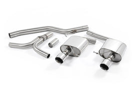 Audi A5 3.0 TDI - Cat-Back Exhaust System with Dual Outlet Polished GT100 Trims