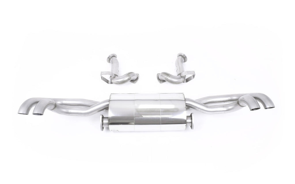 Audi R8 V8 4.2 (2007-2012) - Non-Resonated (Louder) Cat-Back Exhaust System - Uses OE Trims