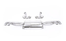 Audi R8 V8 4.2 (2007-2012) - Non-Resonated (Louder) Cat-Back Exhaust System - Uses OE Trims