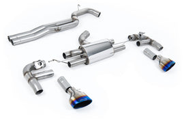 Audi RS3 8V - 80MM Race Non-Resonated (Loudest) Cat-Back Exhaust System with Burnt Titanium Trims