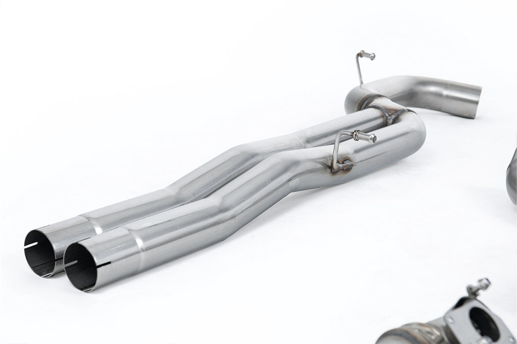 Audi RS3 8V - 80MM Race Non-Resonated (Loudest) Cat-Back Exhaust System with Burnt Titanium Trims