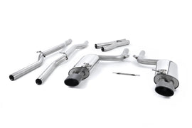 Audi RS4 B7 - Non-Valved & Non-Resonated Cat-Back Exhaust System with Satin Black Sheen Trims