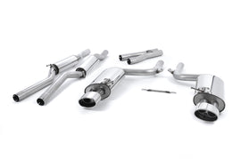 Audi RS4 B7 - Non-Valved & Resonated Cat-Back Exhaust System with Polished Oval Trims