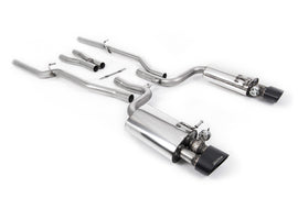 Audi RS4 B7 - Valved & Non-Resonated Cat-Back Exhaust System With Satin Black Sheen Trims