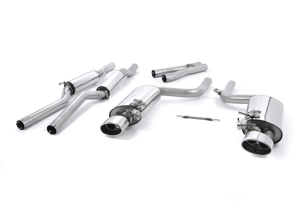 Audi RS4 B7 - Valved &amp; Resonated Cat-Back Exhaust System with Polished Oval Trims