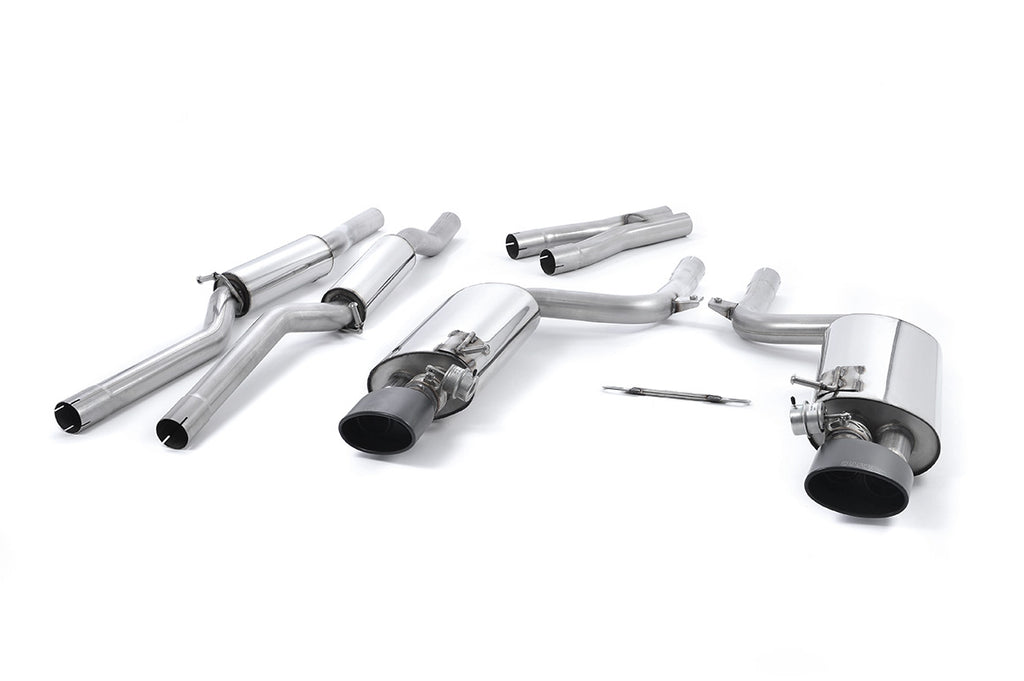 Audi RS4 B7 - Valved &amp; Resonated Cat-Back Exhaust System with Satin Black Sheen Tips