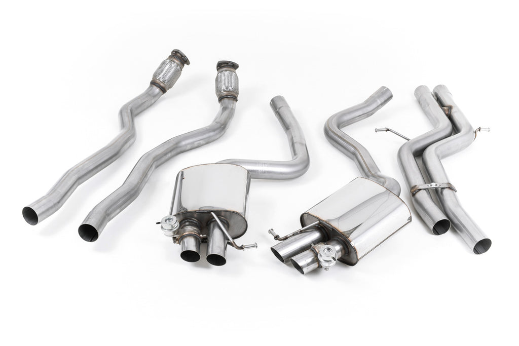 Audi RS5 B8 Coupe - Non-Resonated (Louder) Cat-Back Exhaust System (U.S Spec)  - Uses OE Trims