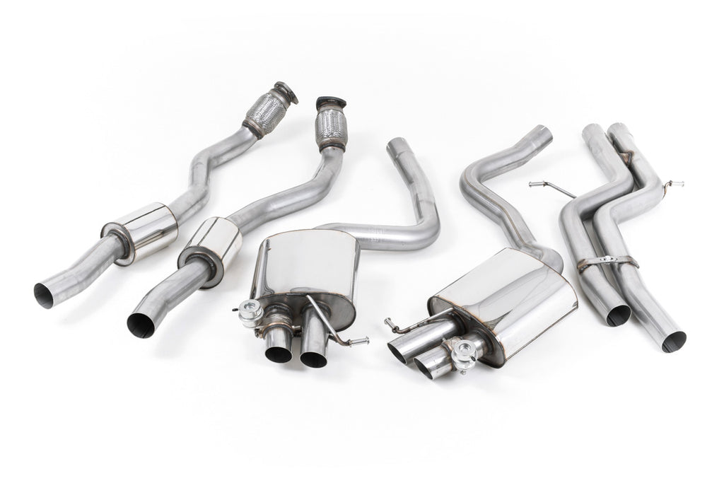 Audi RS5 B8 Coupe - Non-Resonated (Louder) Cat-Back Exhaust System - Uses OE Trims