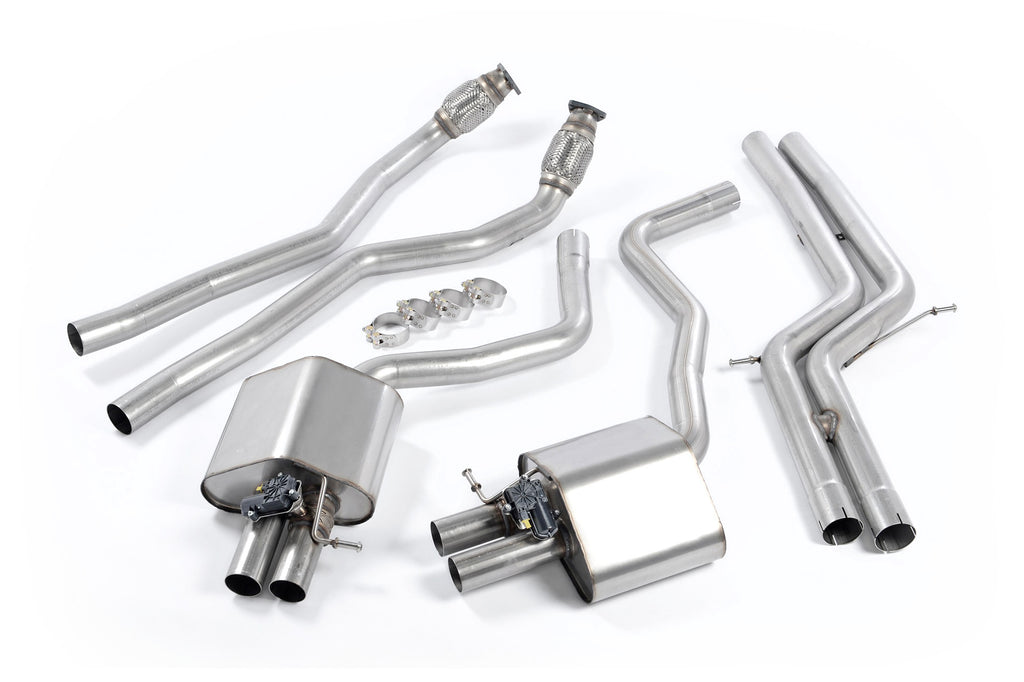 Audi RS6/RS7 C7 - Non-Resonated (Louder) Cat-Back Exhaust System - Uses OE Tips