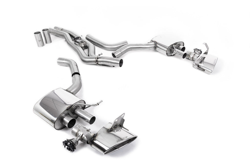 Audi RS6/RS7 C8 - Front Silencer Back System (Twin 80mm) with Polished Oval Trims