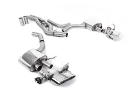 Audi RS6/RS7 C8 - Front Silencer Back System (Twin 80mm) with Polished Oval Trims
