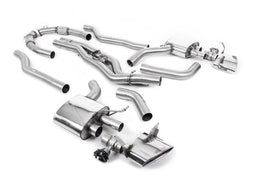 Audi RS6/RS7 C8 - Non Resonated Cat Back System (Twin 80mm) with Polished Oval Trims - Louder - (No Cutting Required)