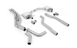 Audi RS6/RS7 C8 - Non Resonated (Louder) Cat Back System (Twin 80mm) with Polished Oval Trims - OE Requires Cutting