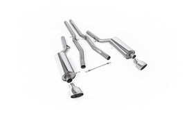 Audi RS6 C5 - Non-Resonated (Louder) Cat-Back Exhaust System with Polished Trims