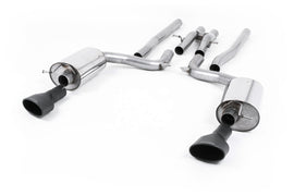 Audi RS6 C6 - Non-Resonated (Louder) Cat-Back Exhaust System with Ceramic-coated Black Satin Dual-Oval Trims