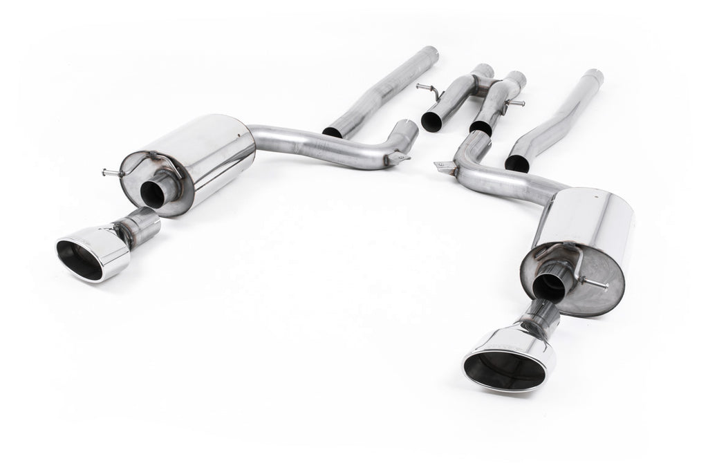 Audi RS6 C6 - Non-Resonated (Louder) Cat-Back Exhaust System with Polished Dual-Oval Trims