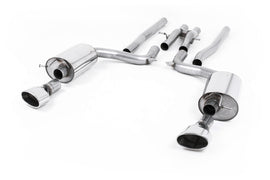 Audi RS6 C6 - Non-Resonated (Louder) Cat-Back Exhaust System with Polished Dual-Oval Trims