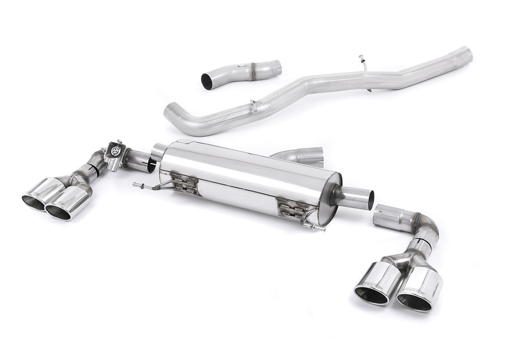 Audi S1 - Non-Resonated (Louder) Cat-Back Exhaust System with Quad Polished Oval Trims