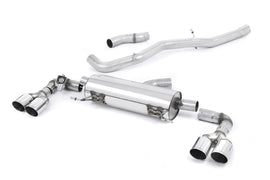 Audi S1 - Non-Resonated (Louder) Cat-Back Exhaust System with Quad Polished Round Trims