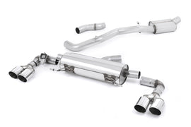 Audi S1 - Resonated (Quieter) Cat-Back Exhaust System with Quad Polished Round Trims