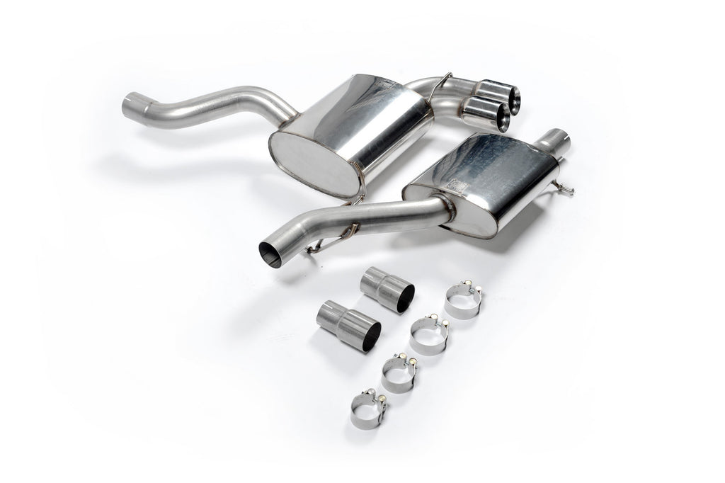Audi S3 8P 3-door - Resonated (Quieter) Cat-Back Exhaust System with Polished Trims