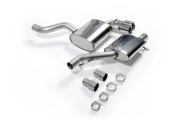 Audi S3 8P 3-door - Resonated (Quieter) Cat-Back Exhaust System with Polished Trims