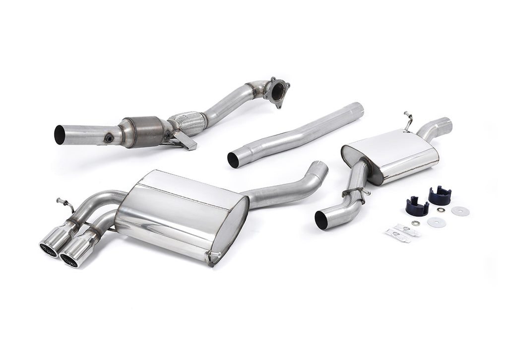 Audi S3 8P Sportback - Turbo-Back Exhaust System with Hi-Flow Sports Catalyst with Polished Trims
