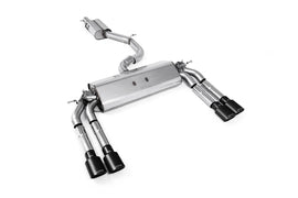 Audi S3 8V/V.2 - Resonated (Quieter) Cat-Back Exhaust System with Quad Oval Cerakote Black Trims