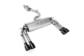 Audi S3 8V/V.2 - Resonated (Quieter) Cat-Back Exhaust System with Quad Round Cerakote Black Tips